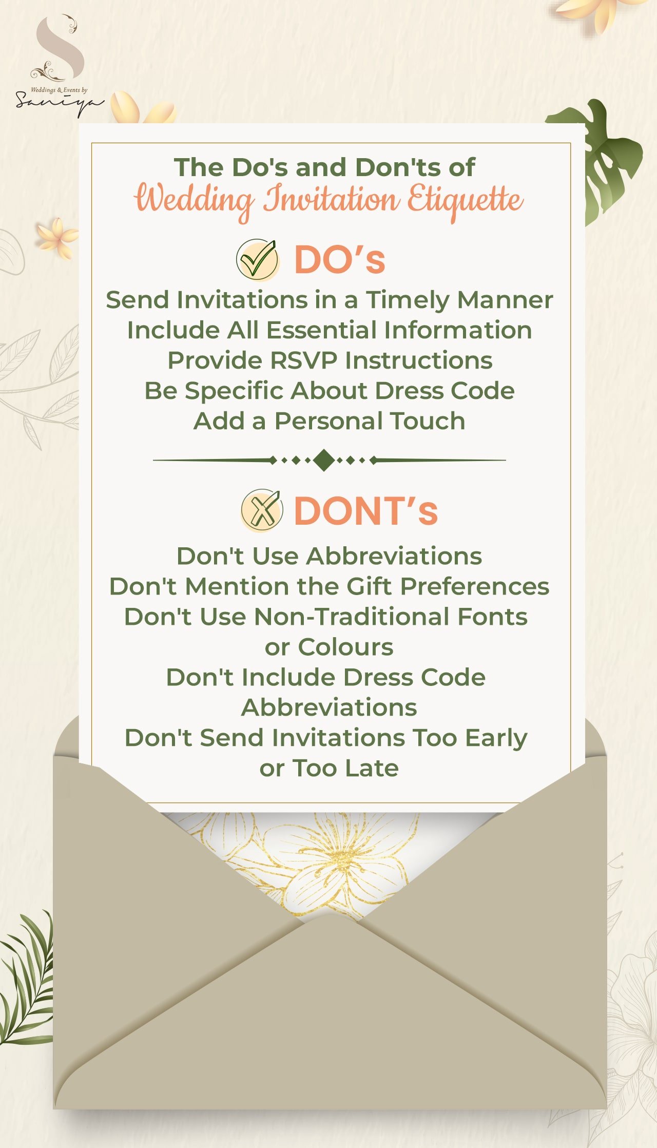 Do's and Don't of Wedding Invitation Etiquettes